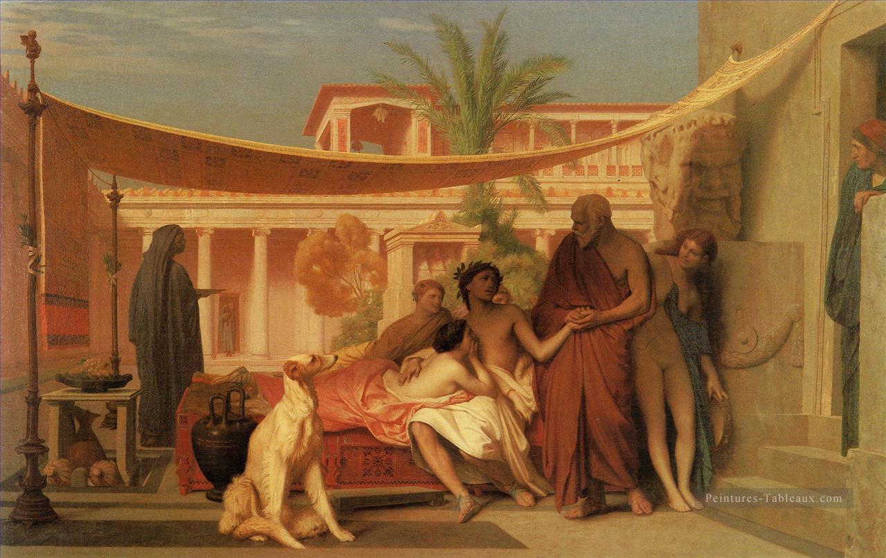 Socrate cherchant Alcibiade à la Maison d’Aspasie Arabe Grec Jean Léon Gérôme Peintures à l'huile